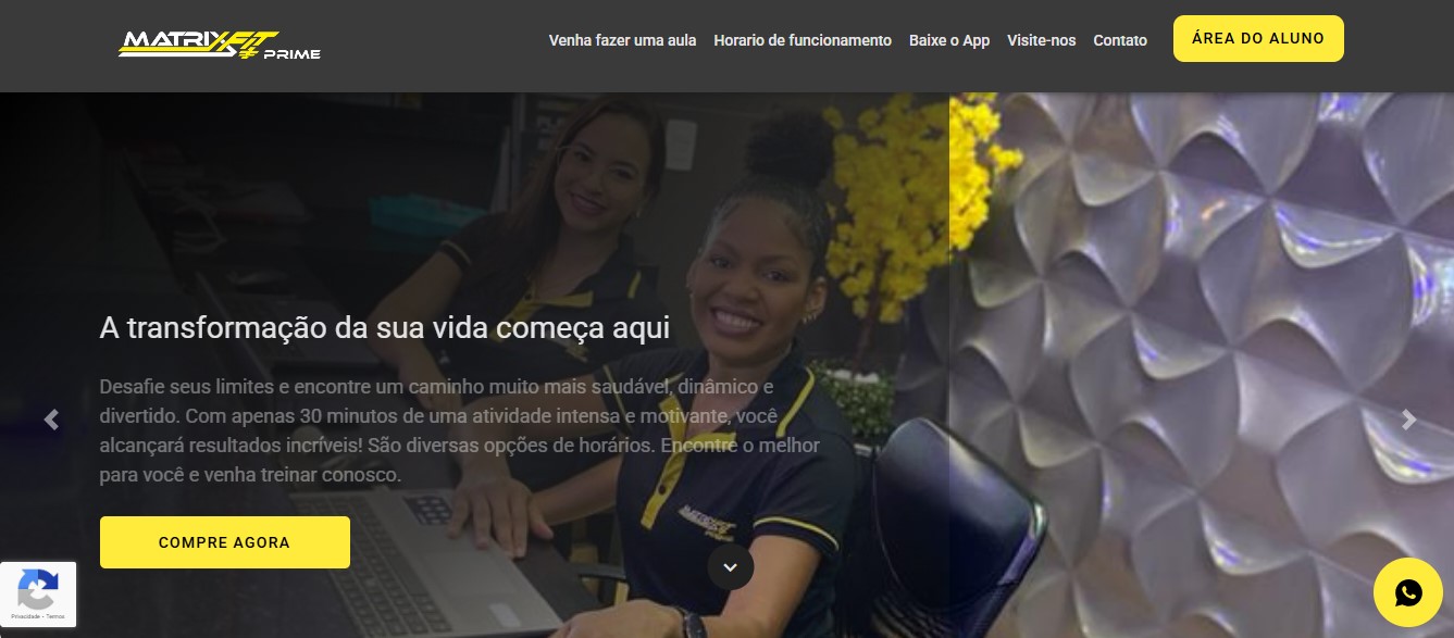 Site para academia