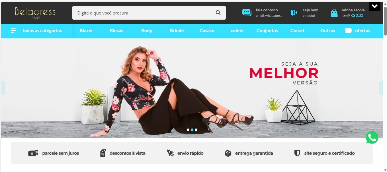 Site para boutique de moda